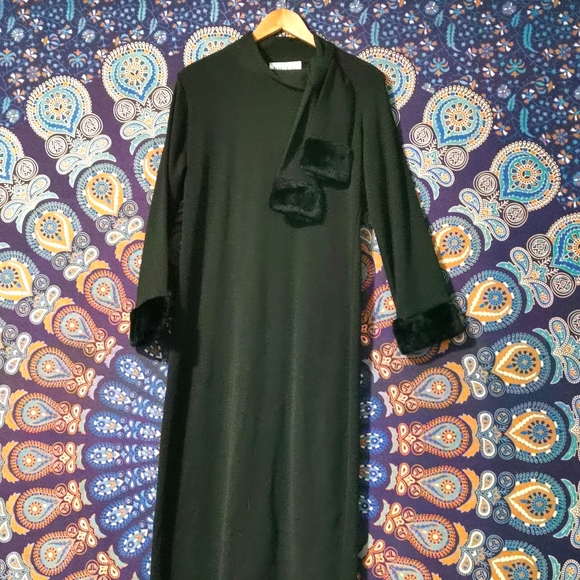 Vintage Donna Ricco Black Full Length Dress Funky - Picture 1 of 4